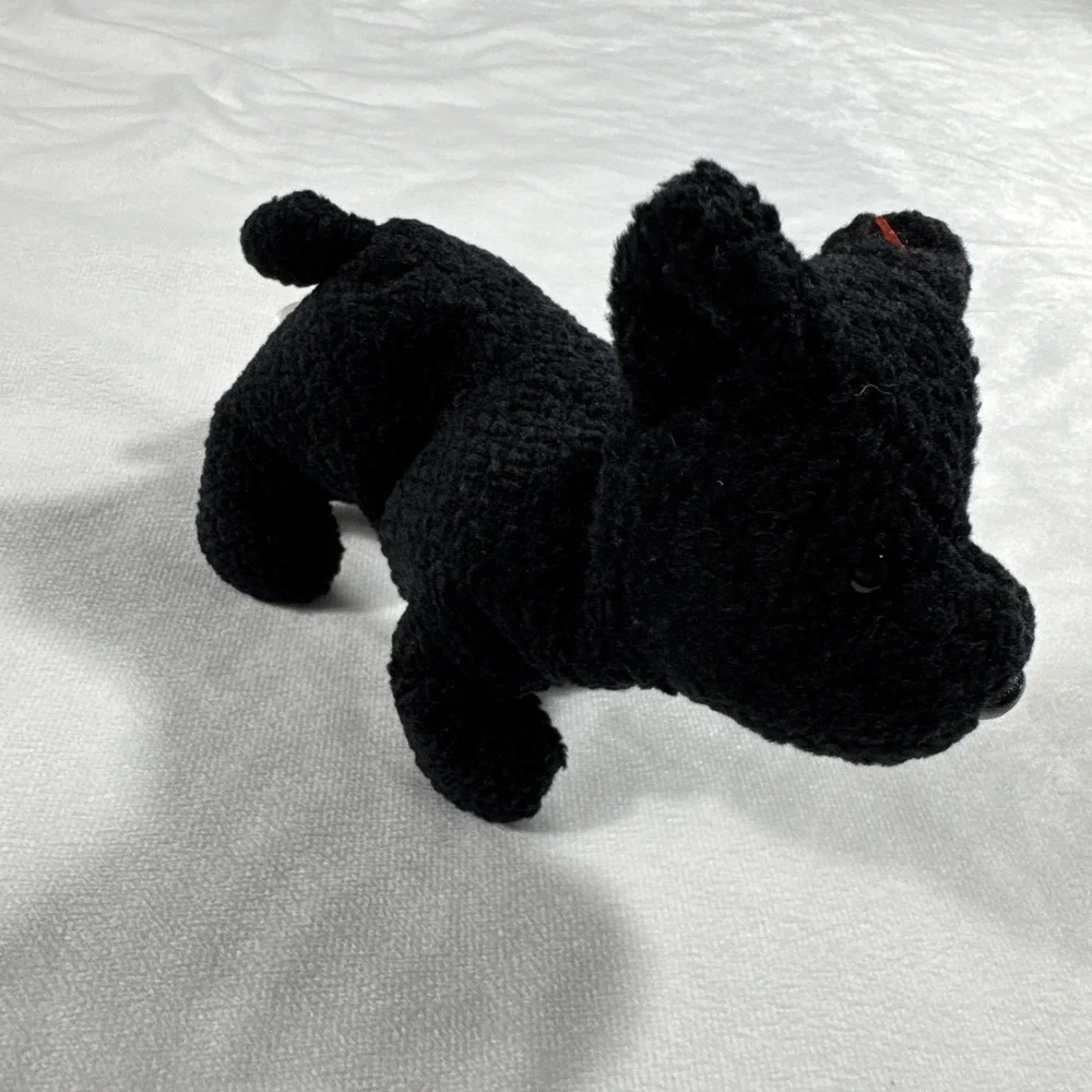 Beanie Baby‎ Scotty the Black Dog Ty Plush Toy with Heart Tag Collectible